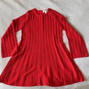 Tuckernuck Red Ribbed Long Sleeve Dress